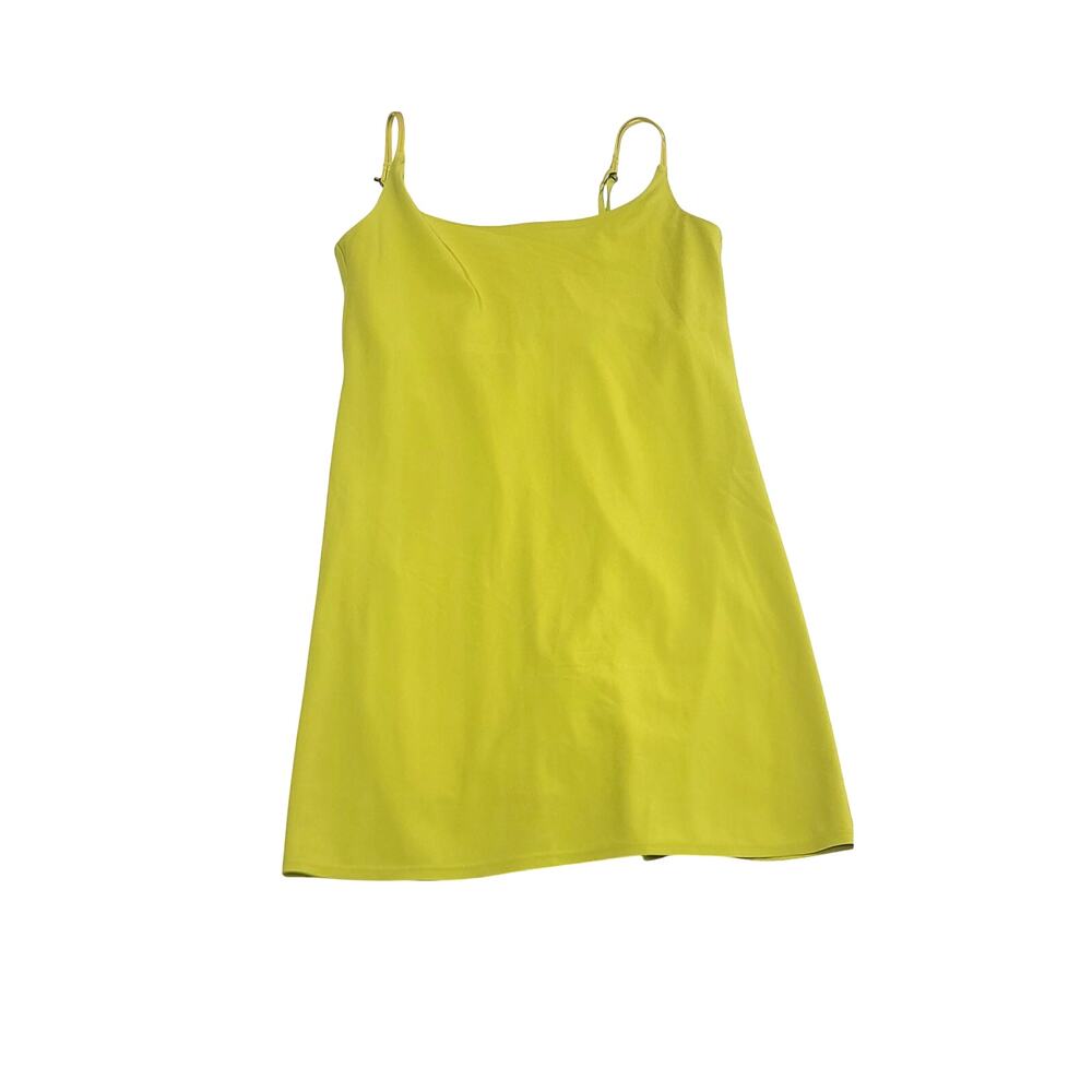 Abercrombie & Fitch Neon Yellow Midi Slip Dress